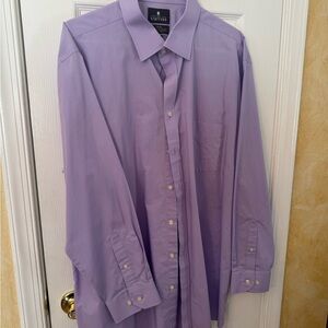 Stafford Purple Dress Shirt with Pointed Collar
